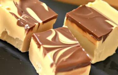 Quick and Easy Microwave Peanut Butter Chocolate Swirl Fudge