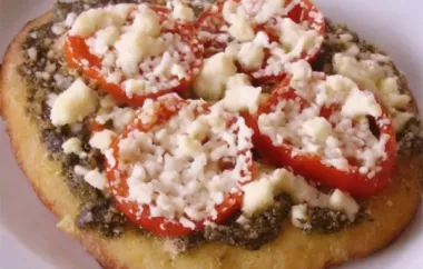 Quick and Easy Pesto Pita Pizza Recipe