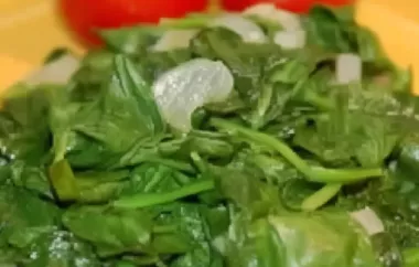 Quick and Simple Recipe for Spinach with Shallots