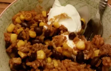 Quick Festive Ground Meat Skillet