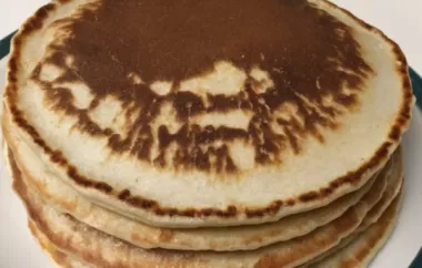 Quick Oatmeal Pancake Recipe