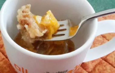 Quick Peach Cobbler in a Mug