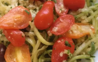 Quick Zucchini Noodles with Pesto