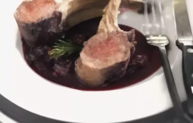 Rack of Lamb with Blueberry Sauce