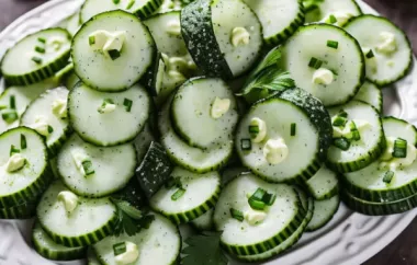 Refreshing and Creamy Cucumbers in Sour Cream