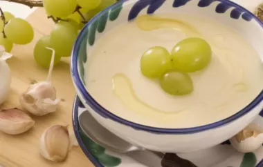 Refreshing and Creamy Garlic Almond Soup with Grapes Recipe