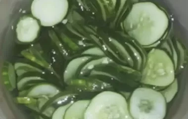 Refreshing and Crisp Fresh Frozen Cucumbers Recipe