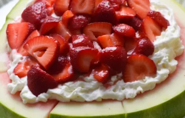 Refreshing and Delicious Strawberry Shortcake Watermelon Pizza