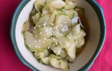 Refreshing and flavorful American take on Japanese cucumber sunomono