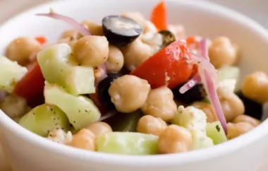 Refreshing and flavorful Greek Garbanzo Bean Salad