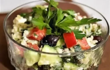Refreshing and flavorful Mediterranean Rice Salad
