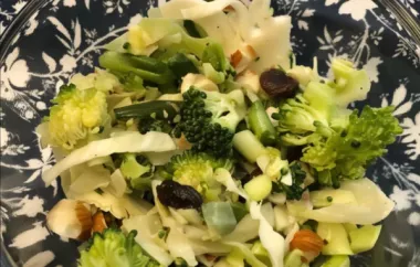 Refreshing and Healthy Cabbage and Broccoli Slaw