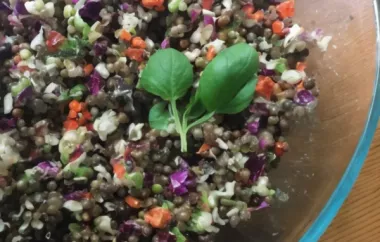 Refreshing and Healthy Greek Lentil Salad Recipe