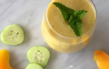 Refreshing and Healthy Peachy Mango Cucumber Tea Smoothie