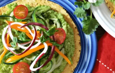 Refreshing and Healthy Spiralized Cucumber and Jicama Tostada Salad with Creamy Avocado Dressing