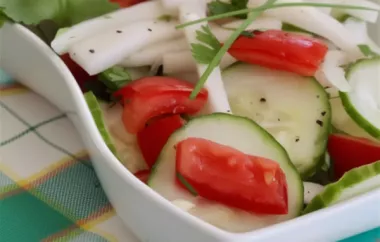 Refreshing and Light Pacific Rim Cucumber Salad Recipe