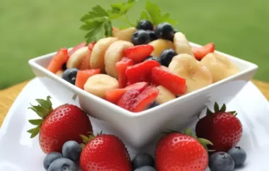 Refreshing and Patriotic Red, White, and Blueberry Fruit Salad