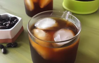 Refreshing and Smooth Cold Brewed Iced Coffee