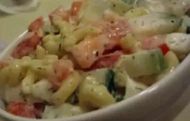 Refreshing and Tangy Cucumber and Dill Pasta Salad Recipe