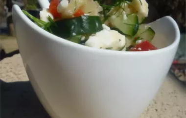Refreshing and tangy cucumber feta salsa