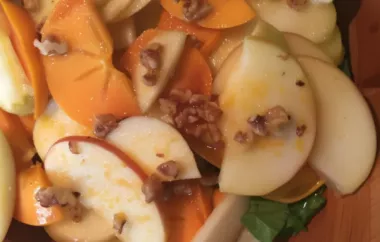 Refreshing and wholesome persimmon and apple salad