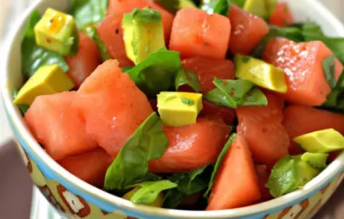 Refreshing Avocado Watermelon Salad Recipe
