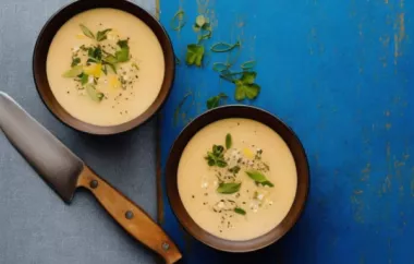 Refreshing Chilled Corn Soup with a Burst of Summer Flavors