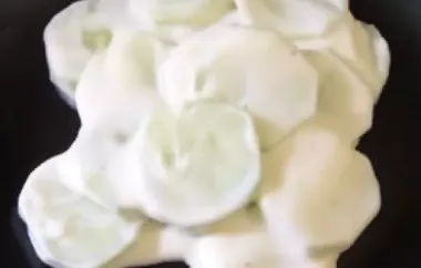Refreshing Creamed Cucumber Slices Recipe