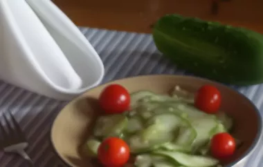 Refreshing Cucumber Salad with a Tangy Dressing