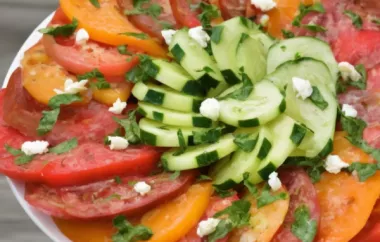 Refreshing Heirloom Tomato Salad with Tangy Feta Cheese