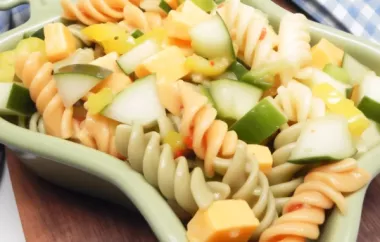 Refreshing Low-Fat Cucumber Pepper Pasta Salad Recipe