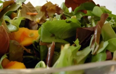 Refreshing Mesclun and Mango Salad with a Zesty Ginger Carrot Dressing