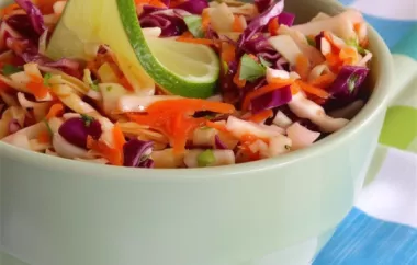 Refreshing Tri-color Slaw with Tangy Lime Dressing