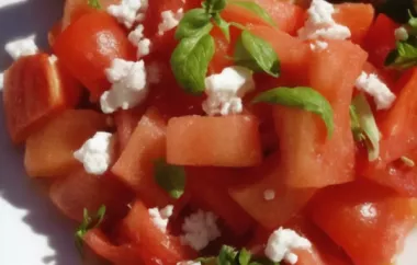 Refreshing Watermelon and Tomato Salad