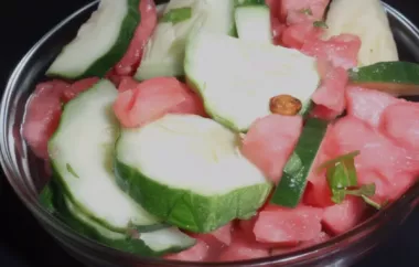 Refreshing Watermelon Cucumber Salad with a Tangy Twist