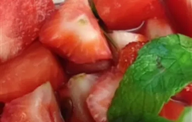 Refreshing Watermelon, Strawberry, and Herbs Salad