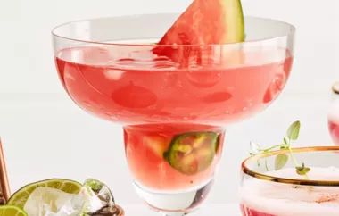 Refreshingly Spicy Watermelon Margarita for a Perfect Summer Drink