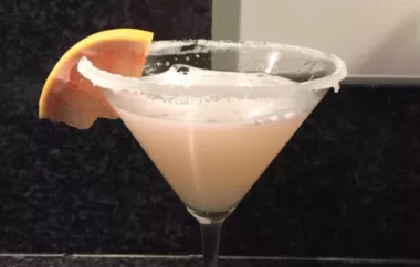 Refreshingly tart and sweet, this ruby red grapefruit martini is the perfect balance of citrus and sweetness.