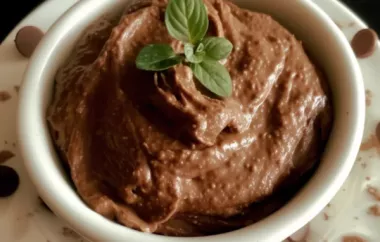 Rich and delicious Chocolate Hummus