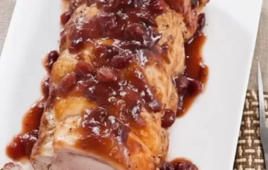 Roast Pork with Cranberry Glaze - A Delicious and Juicy Main Course