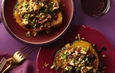 Roasted Acorn Squash With Farro Stuffing
