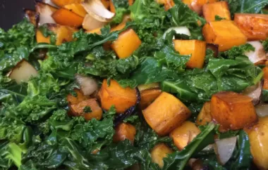 Roasted Balsamic Butternut Squash with Kale