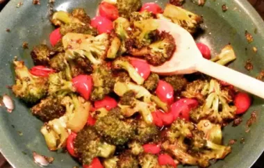 Roasted Broccoli in Tangy Tomato Herb Vinaigrette