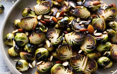 Roasted Brussels Sprouts with Toasted Almonds