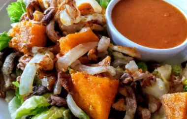 Roasted Butternut Squash Salad with Bacon and Onions