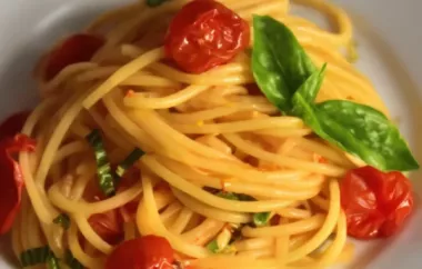 Roasted Cherry Tomato Sauce with Spaghetti