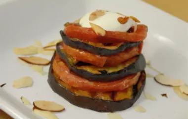 Roasted Eggplant and Tomato Towers