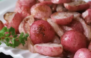 Roasted Radishes with Onions