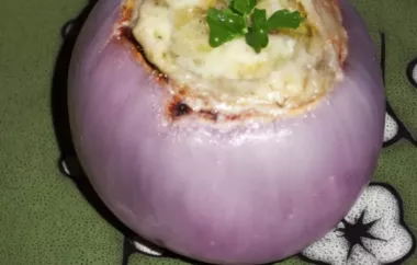 Roasted Red Onions Stuffed with Creamy Mascarpone Cheese