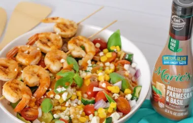 Roasted Tomato, Grilled Corn, and Shrimp Salad